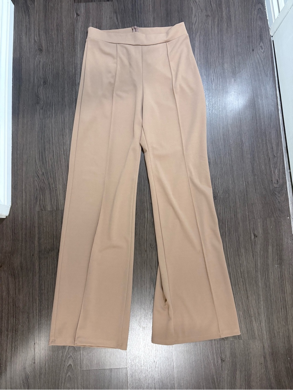 Fashion Nova Beige High-Rise Wide Leg Pants